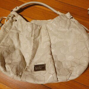 Marc by Marc Jacobs Honeycomb White Leather Hobo Bag